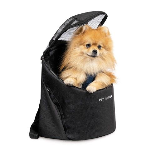 Сумка-переноска Pet Fashion Quadra для собак чорна 38х32х26 см  PR243273 фото