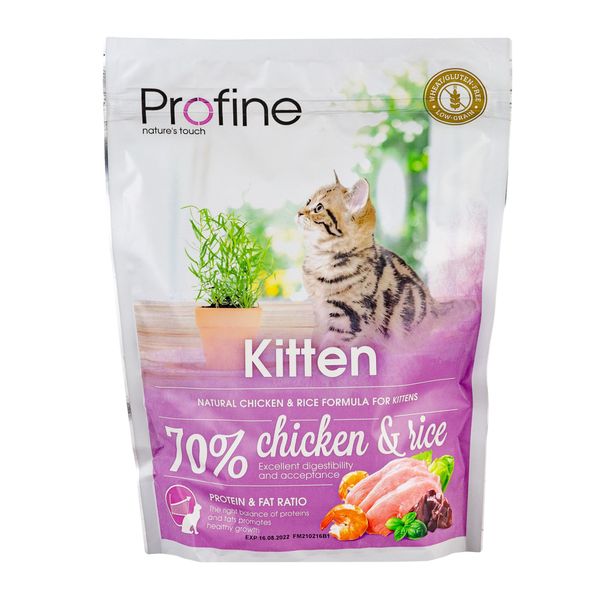 Сухой корм Profine Kitten для котят, с курицей и рисом, 300 г 170559/7633 фото