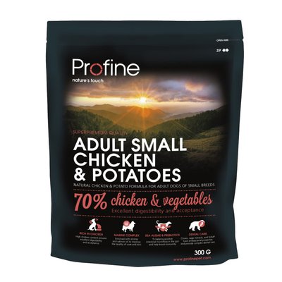 Сухий корм Profine Adult Small для дорослих собак дрібних порід, з куркою та картоплею, 300 г 170538/7428 фото