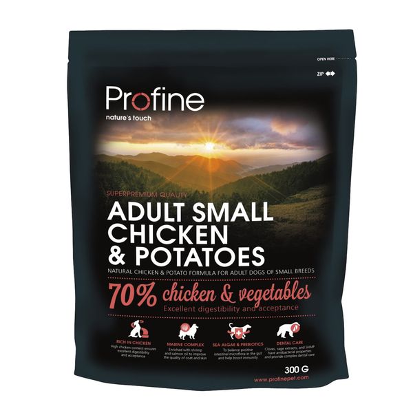 Сухой корм Profine Adult Small для взрослых собак мелких пород, с курицей и картофелем, 300 г 170538/7428 фото