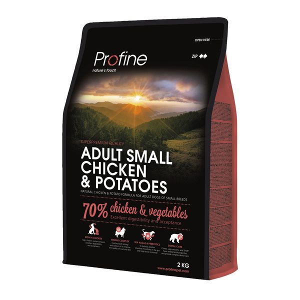 Сухой корм Profine Adult Small для взрослых собак мелких пород, с курицей и картофелем, 2 кг 170537/7411 фото