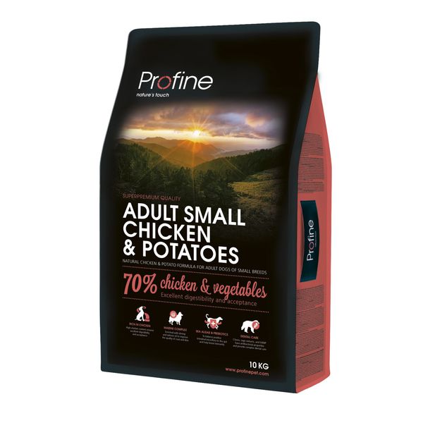 Сухой корм Profine Adult Small для взрослых собак мелких пород, с курицей и картофелем, 10 кг 170536/7404 фото